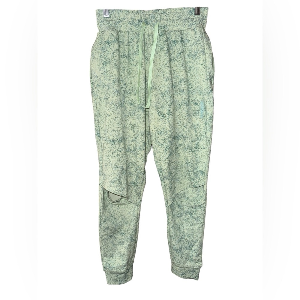 Gymshark Weight Lifting Chalk Joggers Split-Knee Pants Women’s Small Green - Picture 1 of 10